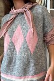 Zeta Otto Argyle Tank Grey Marl